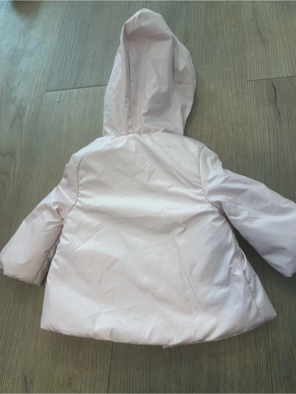 Girls' Pale Pink Hooded Puffer Coat